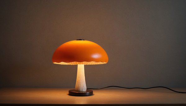 Découvrez la lampe champignon vintage orange au style rétro